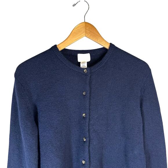 NWT H&M Womens Wool Blend Button Cardigan Blue Size XS Neutral Minimalist Preppy - Picture 3 of 9